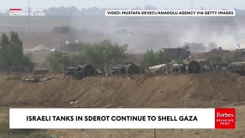Israeli Tanks In Sderot Continue To Shell Gaza As Conflict Escalates