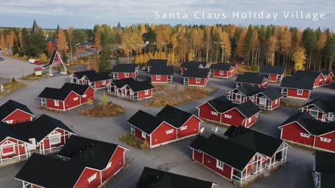 Autumn of Santa Claus in Rovaniemi Lapland Finland Fall colours in Santa Claus Village Arctic Circle