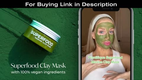 Organic Clay Face Mask with Avocado & Green Tea | Vegan Korean Skincare Body Mud Mask for Face
