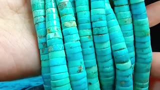 Natural turquoise heishi beads size 4-10mm full strand 16inch Beautiful Genuine stone 20240428-04-08