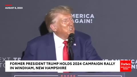 Trump Fiercely Assaults 'Biden Wrongdoing Family,' Makes Bribery Affirmations At NH Rally