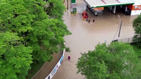 Dams burst in Brazil as region hit by floods
