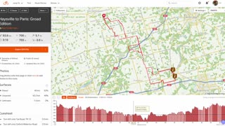 Building a route with Ride with GPS (time lapse)