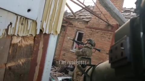 Ukrainian troops firing rockets across the neighborhood, Bakhmut Area