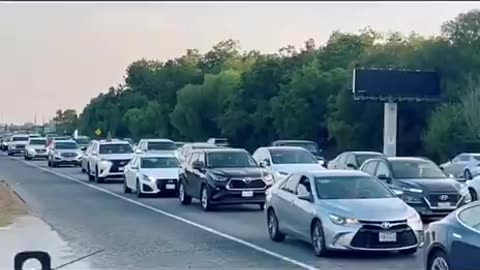 USA Very Long Traffic Cars Protest PTI IMRAN KHAN