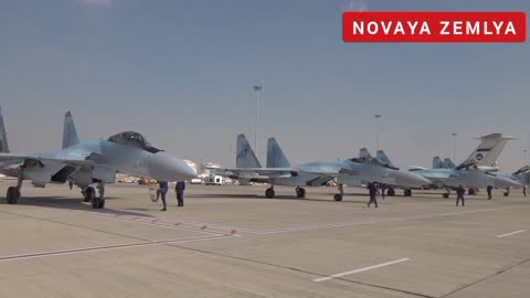 Su-35S Escorting Russian Air Force 1 Il-96-300PU to UAE & Saudi Arabia