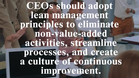 CEO Proficiency: Lean management principles