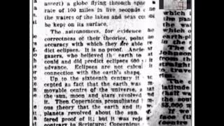 1800 - 1900's NEWSPAPERS FLAT EARTH ARTICLES