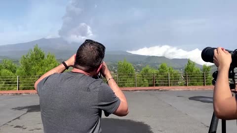 Mount Etna erupts spectacularly spewing lava