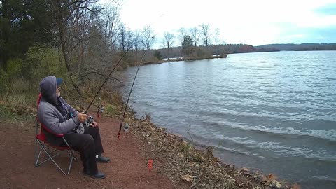 green lane fishing from the bank on thanksgiving day 2021