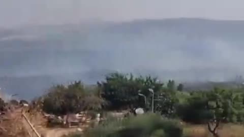 Lebanon's Hezbollah set fire to areas in Miron.