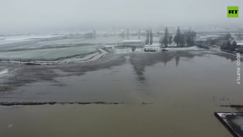 Canada's Abbotsford flood crisis compounded by SNOWFALL