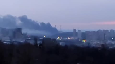 #BREAKING: Thermal power plant on fire in Kiev - more explosions in the city, March 09th