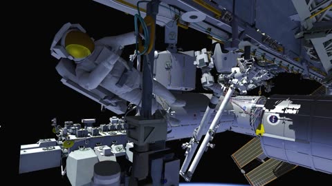 US Space walk 90 animation