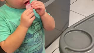 Watch How Toddlers Baby Sister Reacts To Her Snack Being Stolen!