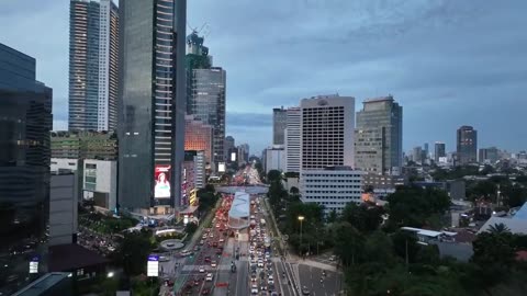 Video Drone Kota JAKARTA 2023 Jalan Sudirman Thamrin