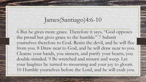 James 4 - Solutions to Strife - Humility - 11/26/2023