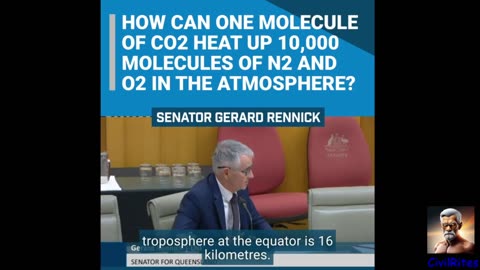 The Official Circle jerk of CO2: Senator Gerard Rennick Exposes another so called expert