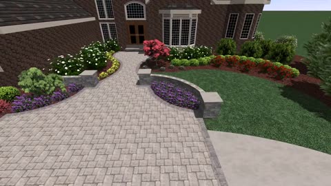 3D Landscape Design Front and Back Yard