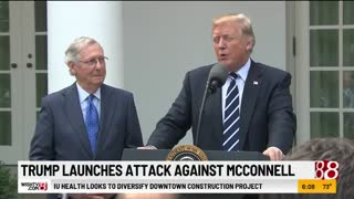 Trump launches attack against Mcconnell