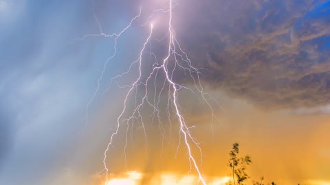 Amazing monsoon lightning timelapse in Las Vegas