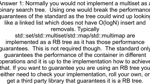 Is there any red black tree or avl tree implementation in c standard library