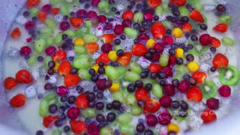 FRUIT JELLY CAKE _ Colorful Healthy Fruit Jelly Cake Recipe