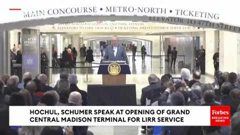 Kathy Hochul, Chuck Schumer Speak At Opening Of New Grand Central Madison Terminal