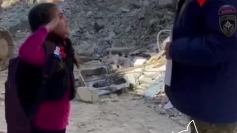 Syrian girl Iman thanked Russian rescuers for help in search of people after earthquakes