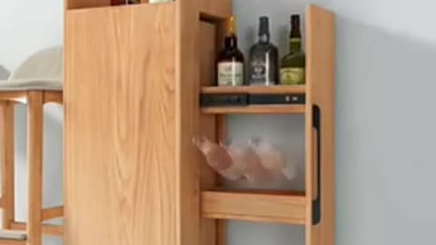 Foldable wine bar table | amazing space saving ideas | bedroom space saving ideas #01