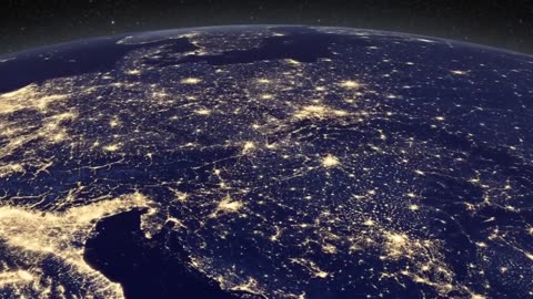 Night View Of Earth From Space Station 4k Video