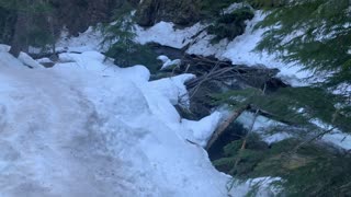 Descending the Icy Forest Trail – Tamanawas Falls – Mount Hood – Oregon – 4K