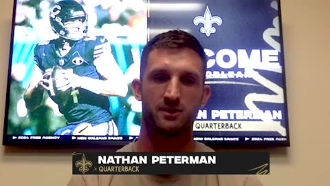 Nathan Peterman's 1st Interview | New Orleans Saints