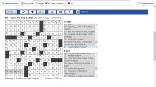 NY Times Crossword 4 Aug 23, Friday, Part 2
