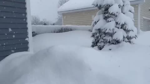 Doomsday in the US! Cars and houses disappear! A terrible blizzard hits New York, Buffalo