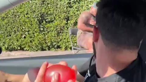 Water Balloon Drive By Prank