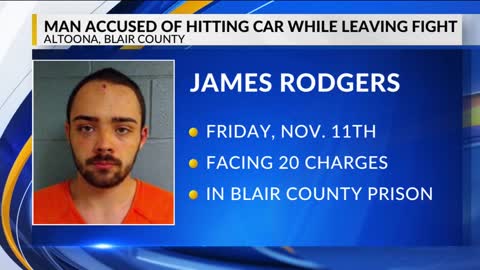 Drunk Altoona man accused of hitting car while fleeing from fight, police report