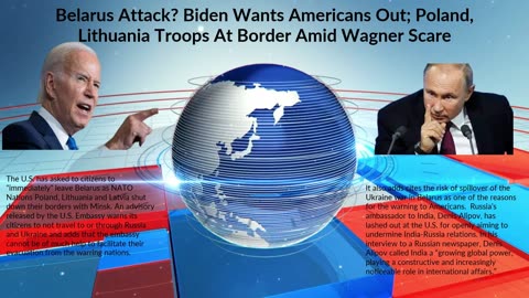Belarus Attack? Biden Wants Americans Out | Poland Lithuania Troops At Border Amid Wagner Scare