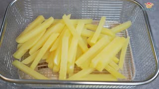 How to Make French Fries At Home ! Crispy Delicious , Incredibly Easy