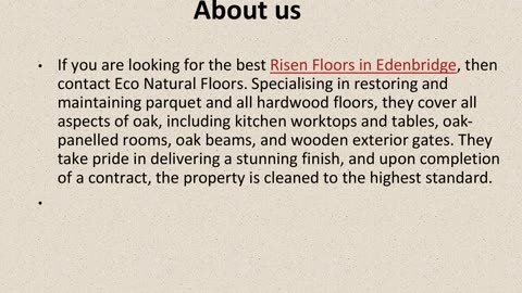 Best Risen Floors in Edenbridge.