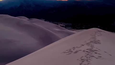 Sunset In Great Sand Dunes National Park And Preserve Colorado