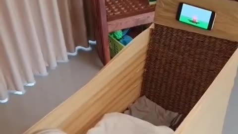 Super dad helping his Kid to build best indoor bed