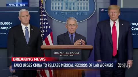 Fauci Asks China To Release Medical Records From Wuhan Lab