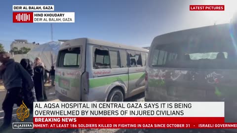Israeli shelling near Al-Aqsa Martyrs Hospital kills and wounds 40