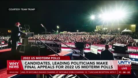 Candidates, leading politicians make final appeals for 2022 US Midterm Polls