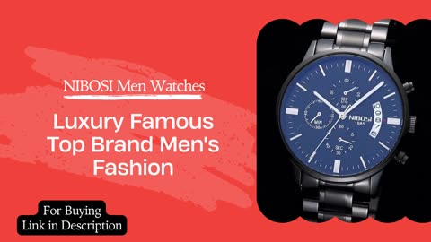 NIBOSI Men Watches Luxury Famous Top Brand Men's Fashion Casual Dress Watch