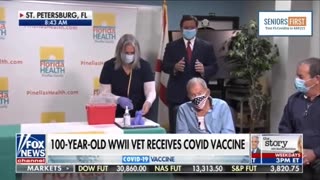 DeSantis used a 100 year old WW2 veteran as a vaccine Guinea pig on live TV