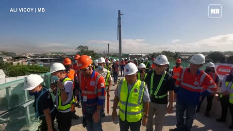 DOTr Secretary Jaime Bautista and LRTM President and CEO Juan Alfonso Inspect the LRT-1 Cavite Ext