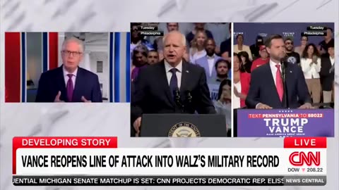 CNN fact checks Tom Waltz for lying about carrying weapons in war