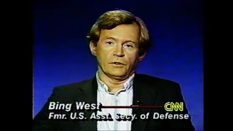 Vintage CNN - Iraq War Day 1 - Interview with Bing West - Pt 3of15 - Jan 16-1991